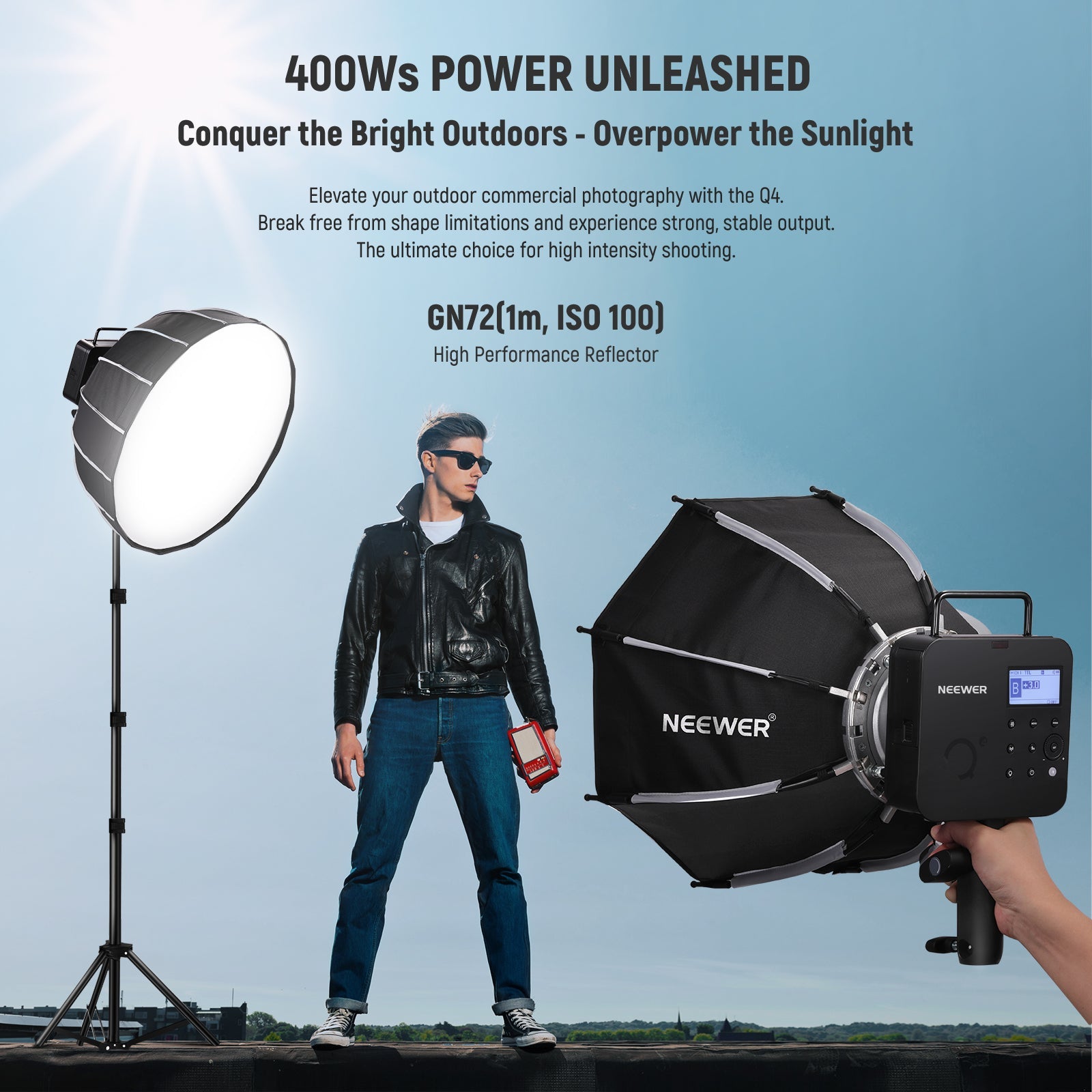 NEEWER Q4 400Ws 2.4G TTL Flash