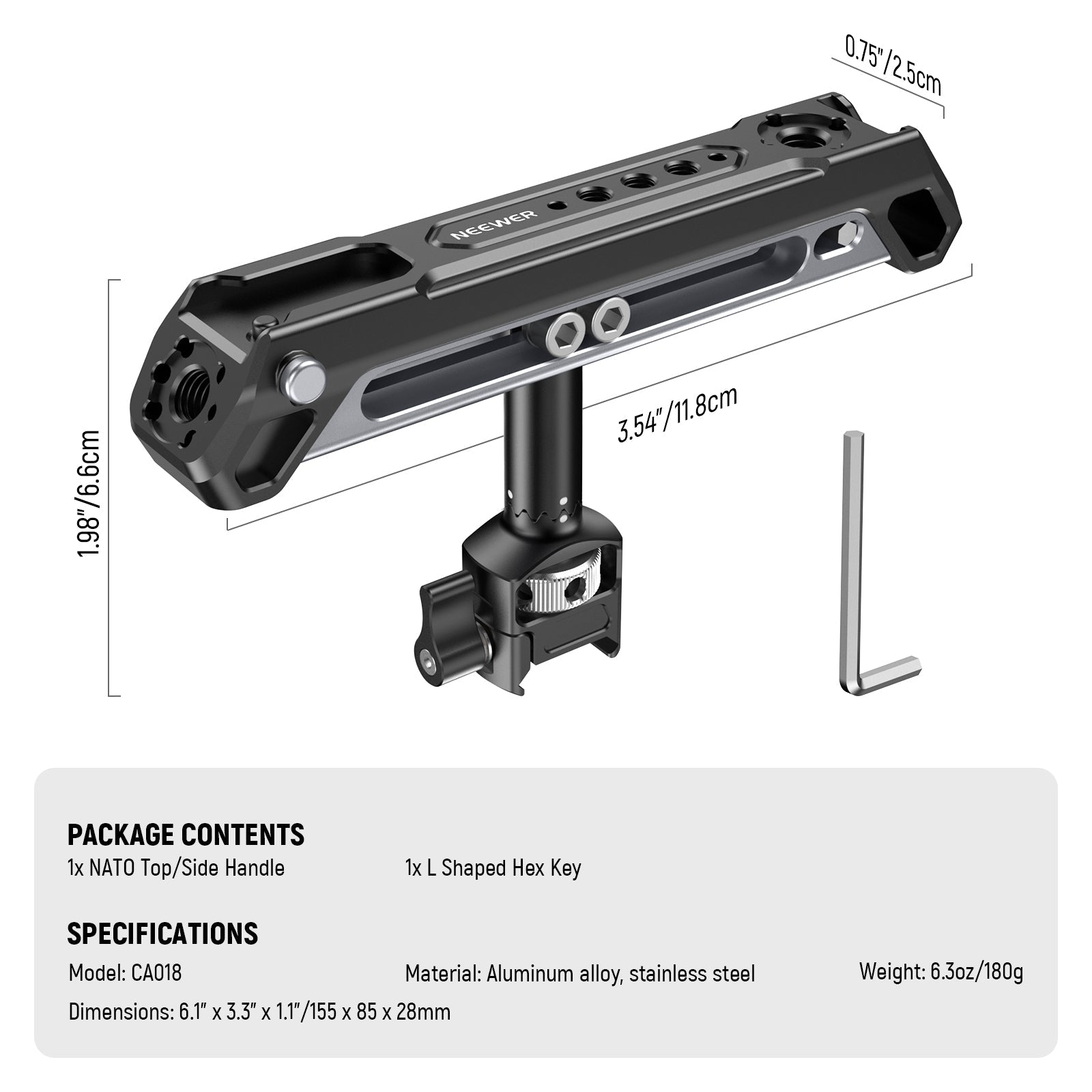 NEEWER CA018 2 In 1 Top Handle/Side Handle - NEEWER – NEEWER.CA