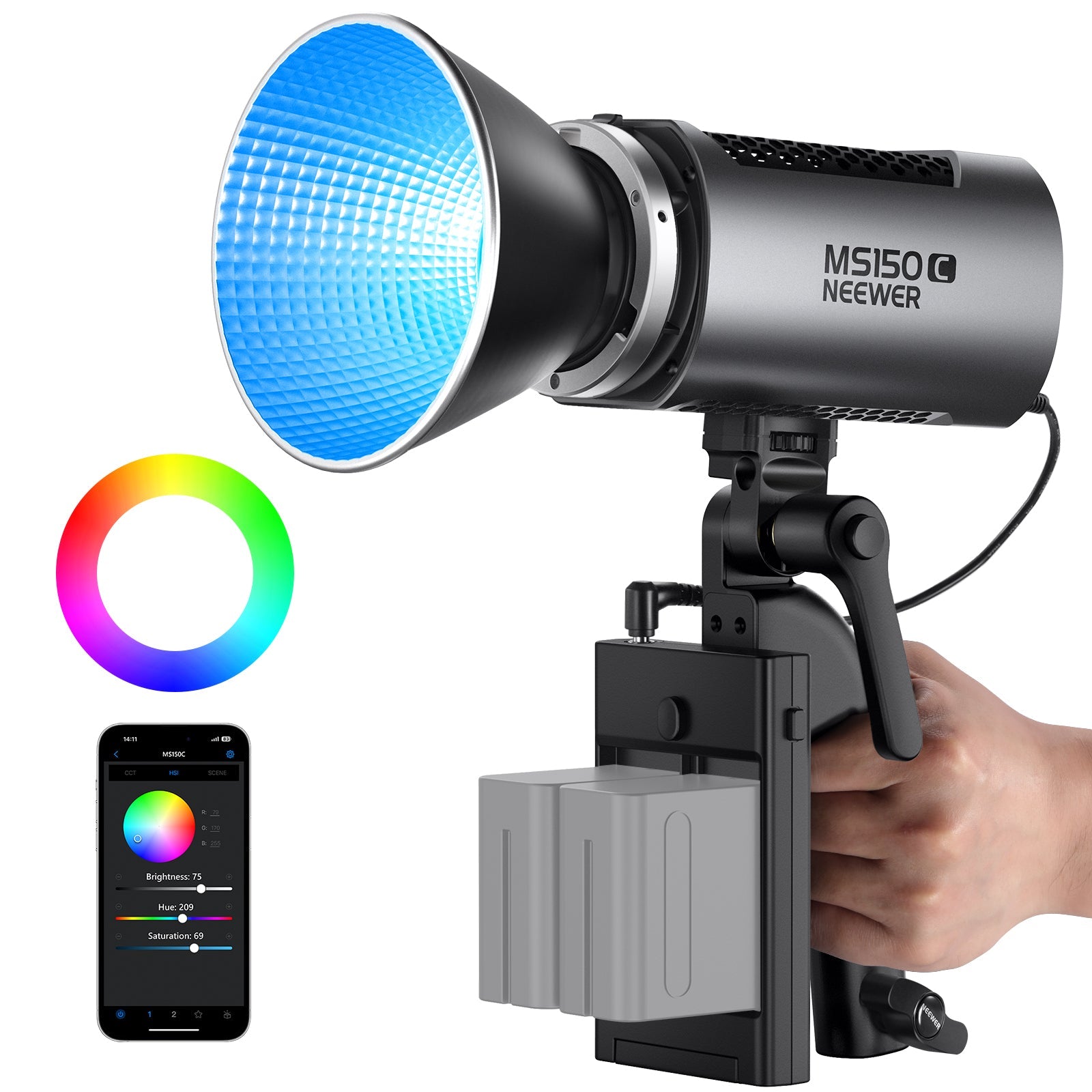 NEEWER MS150C 150W Mini RGB LED Video Light NEEWER.CA