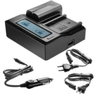 Neewer Dual-Channel LCD Display Battery Charger with 3 Plug for Sony Camcorder Batteries - neewer.com