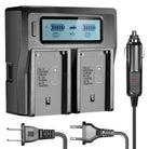 Neewer Dual-Channel LCD Display Battery Charger with 3 Plug for Sony Camcorder Batteries - neewer.com