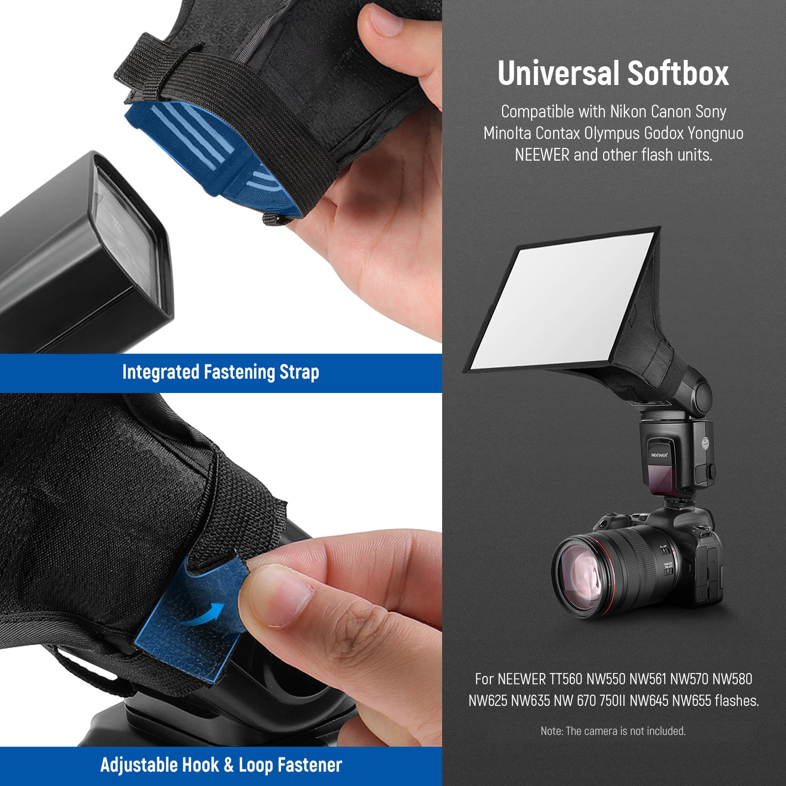 NEEWER TT560 Speedlite Flash Kit with Softbox and Remote Control